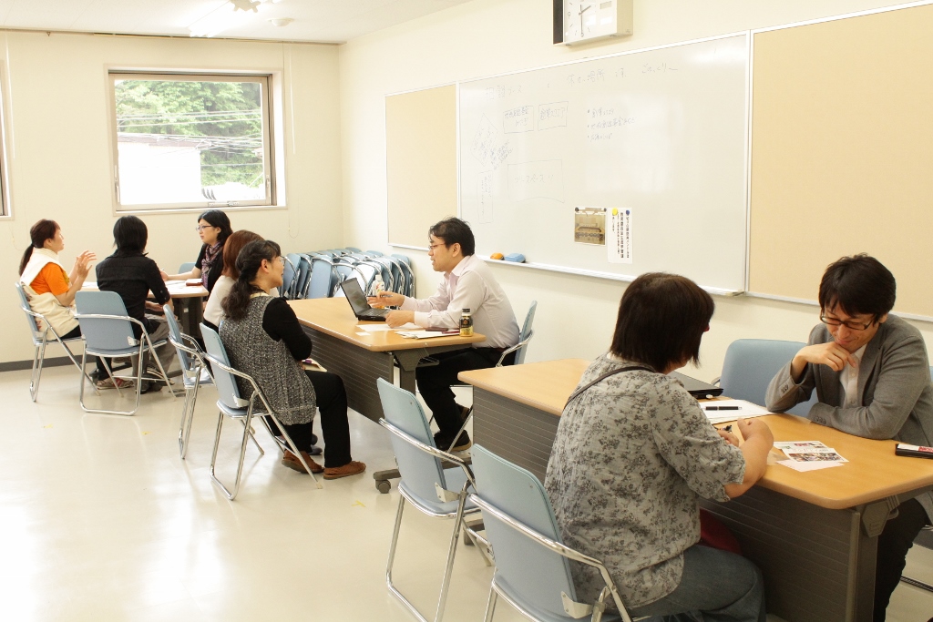 相談ブースにて